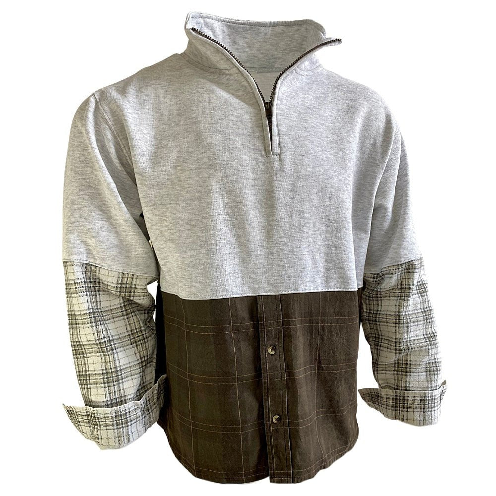 Quarter Zip Unisex Fleece/Flannel Mashup – Refried Apparel
