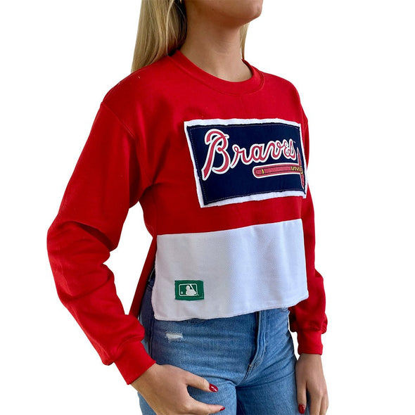 Atlanta Braves Crew Crop Sweatshirt