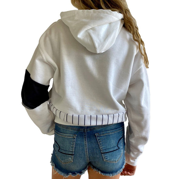 New York Yankees Hooded Crop Sweatshirt