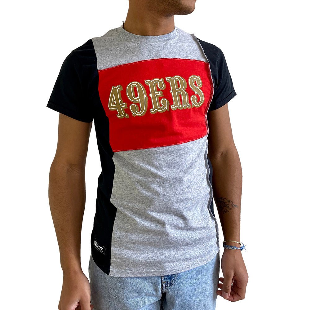 San Francisco 49ers Short Sleeve Split Side Tee - Black/White/Grey –  Refried Apparel