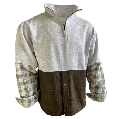 Quarter Zip Unisex Fleece/Flannel Mashup
