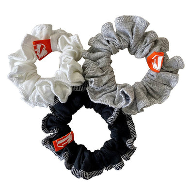 Cincinnati Bengals Hair Scrunchies – 3-Pack - Black/White/Grey