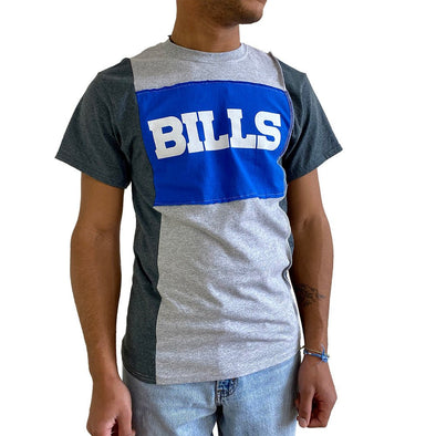 Buffalo Bills Short Sleeve Split Side Tee - Black/White/Grey