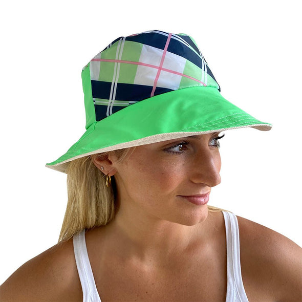 Green Plaid Bucket Hat