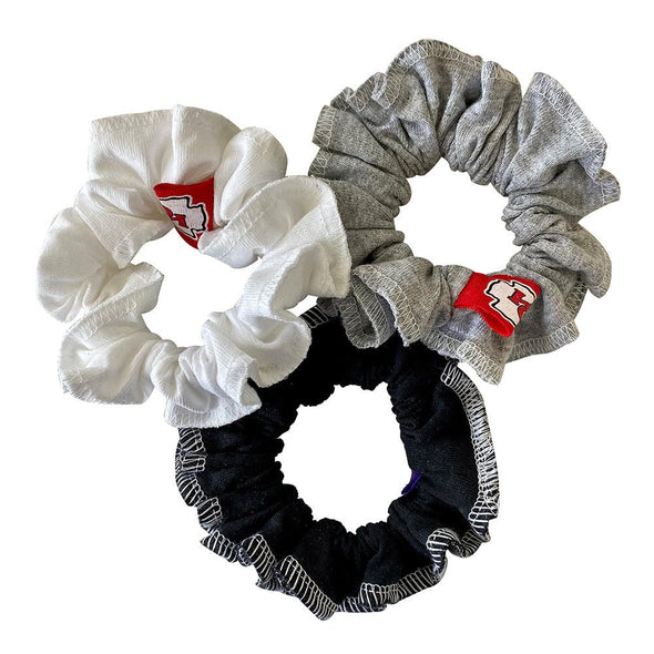 Kansas City Chiefs Hair Scrunchies – 3-Pack - Black/White/Grey