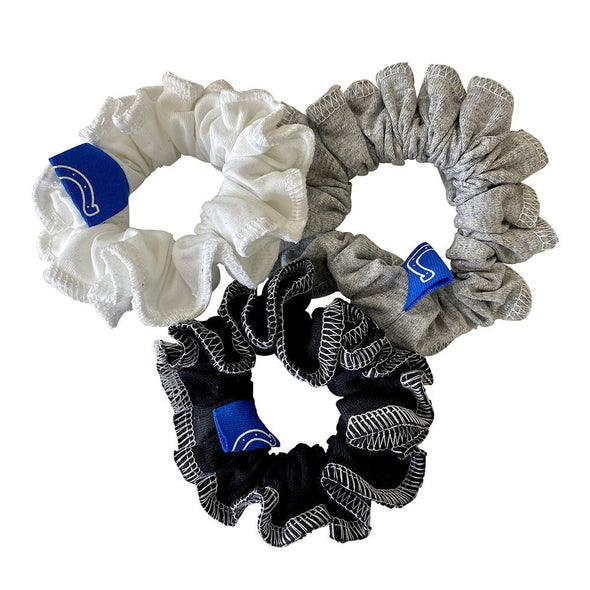 Indianapolis Colts Hair Scrunchies – 3-Pack - Black/White/Grey