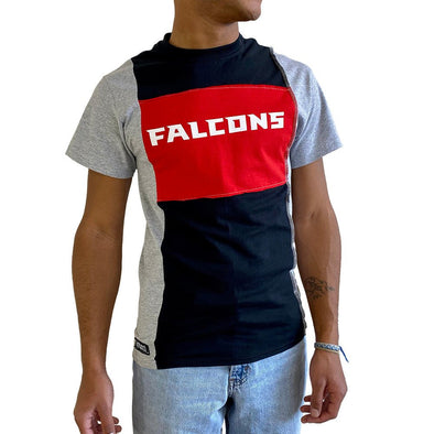 Atlanta Falcons Short Sleeve Split Side Tee - Black/White/Grey