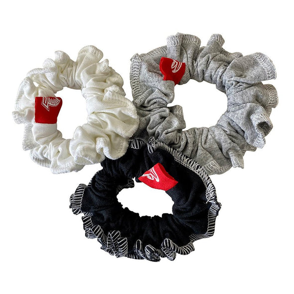 Atlanta Falcons Hair Scrunchies – 3-Pack - Black/White/Grey
