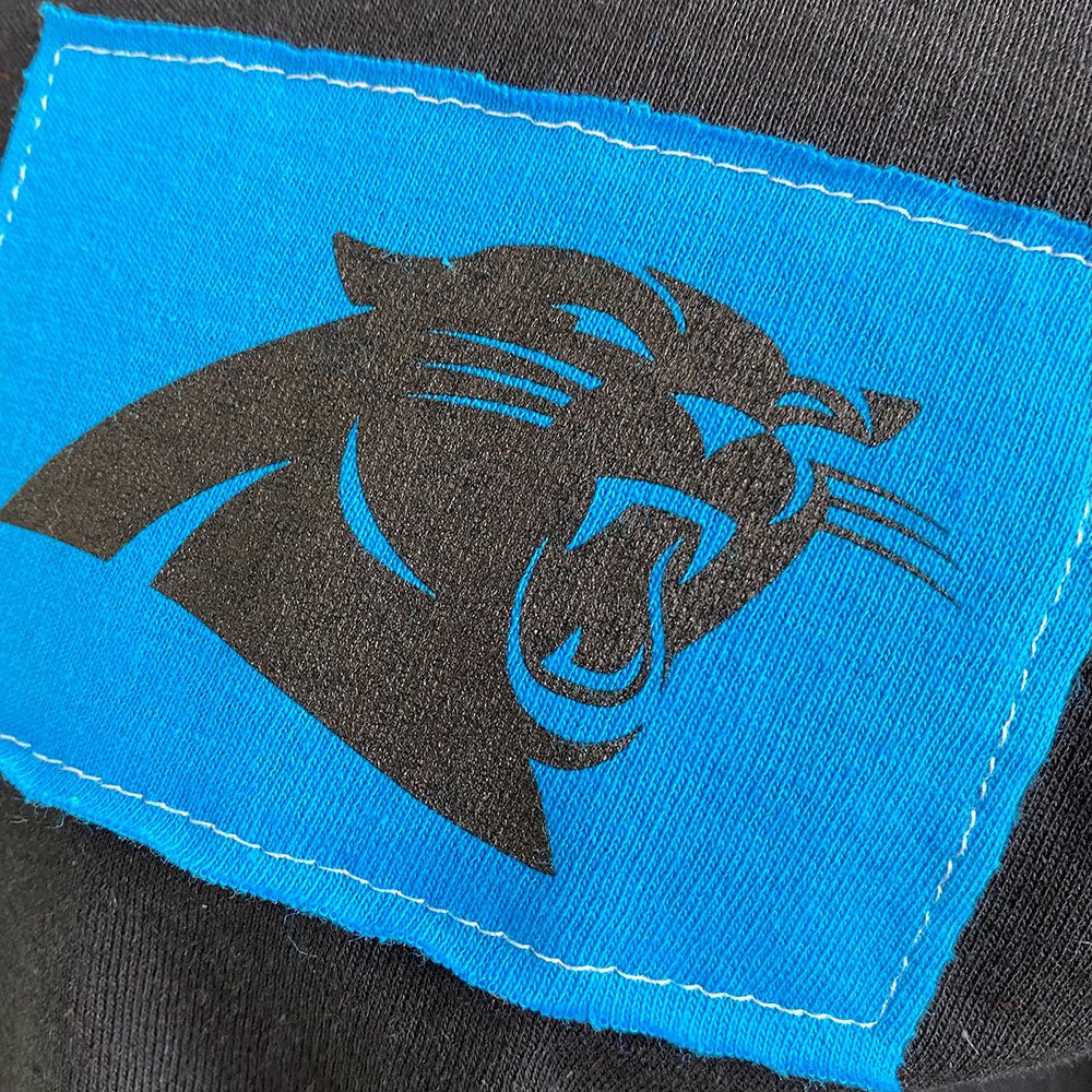 Men's Refried Apparel Black/Blue Carolina Panthers Upcycled Angle Long Sleeve T-Shirt, Size: Small