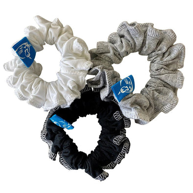 Carolina Panthers Hair Scrunchies – 3-Pack - Black/White/Grey