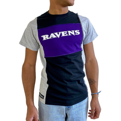 Baltimore Ravens Short Sleeve Split Side Tee - Black/White/Grey