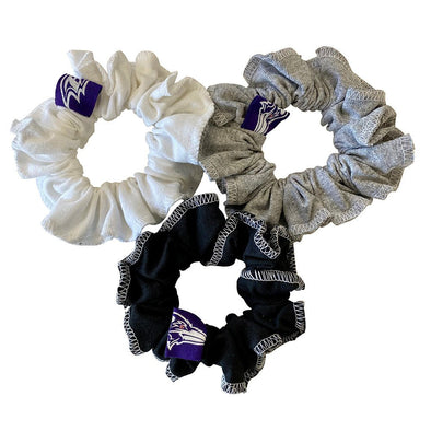Baltimore Ravens Hair Scrunchies – 3-Pack - Black/White/Grey