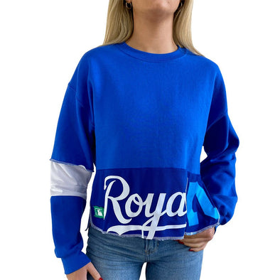 New York Mets Refried Apparel Women's Cropped T-Shirt - Royal