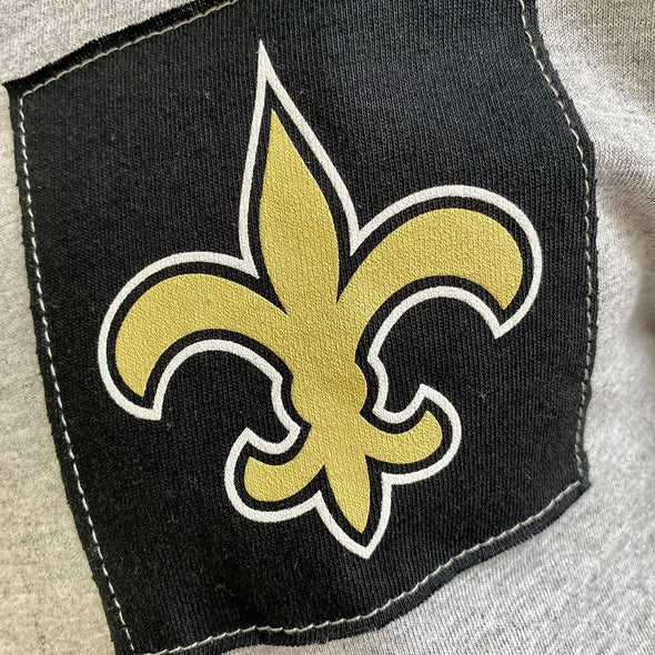 New Orleans Saints Men’s Long Sleeve Angle Tee - Black/White/Grey