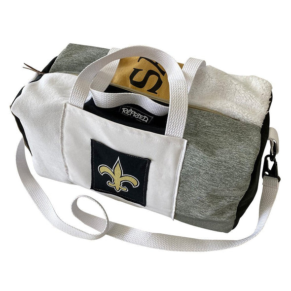 New Orleans Saints Duffle Bag - Black/White/Grey