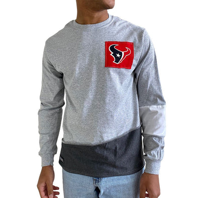 Houston Texans Refried Apparel Women's Sustainable Crop Dolman Pullover  Hoodie - White