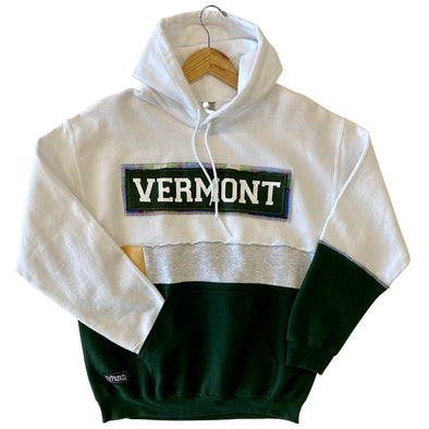 Vermont Unisex Hooded Sweatshirt white/green