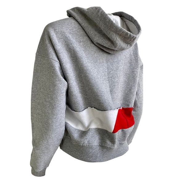 Champion with Red/White Band Hooded Crop Sweatshirt