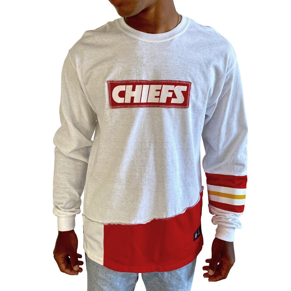 white kansas city chiefs sweatshirt