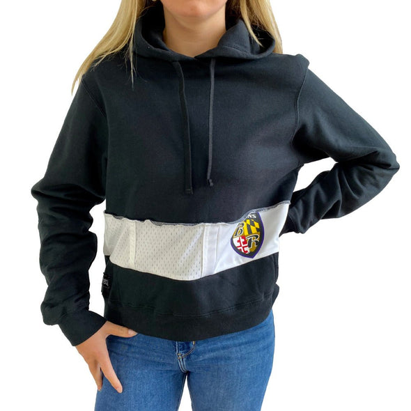 Baltimore Ravens Hooded Crop Sweatshirt