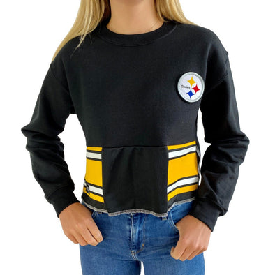 Pittsburgh Steelers Hooded Crop Sweatshirt – Refried Apparel