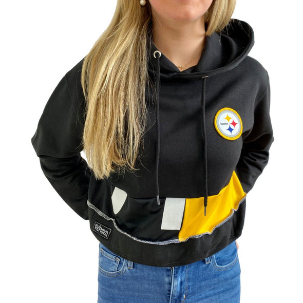 Pittsburgh Steelers Hooded Crop Sweatshirt