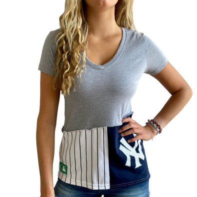 Refried Apparel Women's Navy New York Yankees Fitted T-shirt - Macy's
